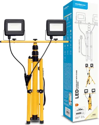 Obrázek produktu pro Profesionální LED stavební reflektor – 2x30 W, 5400 lumenů, 4000 K, IP65