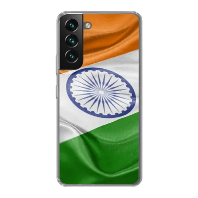 Produktbild von MuchoWow® Handyhülle Schutzhülle Hülle für Samsung Galaxy S22 Nahaufnahme der Flagge von Indien Silikon Softcase Handy Hülle - Mobiltelefonhülle