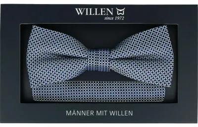 Produktbild von Herren Fliege Set aus 100% Seide, Pastell Töne, festliches Uni-Design, Schleife 11x4,5cm, Einstecktuch 27,5x27,5cm