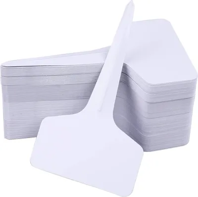 Produktbild von 500 Stück Pflanzenetiketten Tags Marker T-Typ Pflanzenschilder Pflanzenstecker zum Beschriften Pflanzen Wetterfest Beschriftungsschilder Stecketiketten Pflanzen für Draussen
