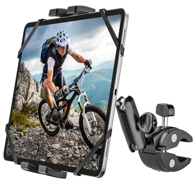 Obrázek produktu pro Držák na tablet pro motocykl a kolo, vhodný pro tablety o velikosti 4-13 palců, s 360° kulovým kloubem