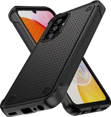 Produktbild von Hülle Für Samsung Galaxy A15 5G/4G Militärqualität Stoßfest Hybrid 2 in 1 Hart PC Weich TPU Handyhülle Schwarz
