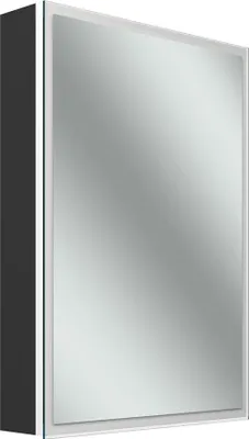 Image de Schneider GLOW D2W armoire de toilette, 1 porte 50cm, charnières à droite, 513x136x736mm, éclairage périphérique, Dim2Warm, 218.051.02.44
