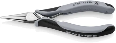 Produktbild von KNIPEX ESD Elektronik-Greifzange 145 mm, spiegelpoliert, Mehrkomponenten-Hüllen