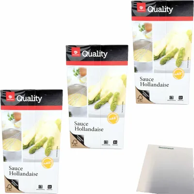 Produktbild von Quality Sauce Hollandaise 3er Pack (3x1L Flasche) + usy Block