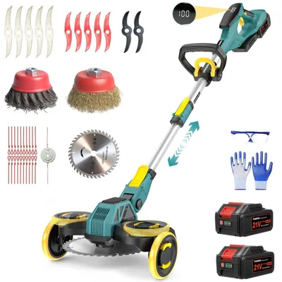 Produktbild von Akku Rasentrimmer 21V – 5-in-1 Gartengerät mit 2 Akkus 4.0Ah, Für Rasen, Unkraut & Sträucher, Leicht & Kabellos