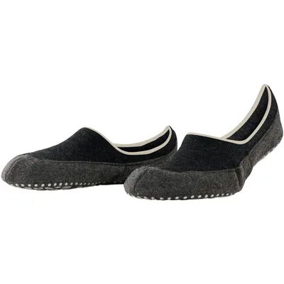 Produktbild von FALKE Uni Hausschuhe - Cosyshoe, niedrig, Haus-Slipper, Anti-Rutsch, Füßlinge, Schurwolle Dunkelgrau 41-42