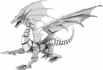 Obrázok produktu pre Metal Earth Silver Dragon, Stavebnica, Kov