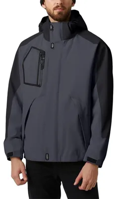 Immagine prodotto di Solidchoice - Giacca da trekking leggera e impermeabile con cappuccio, da uomo