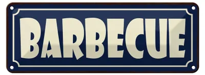 Produktbild von Blechschild Hinweis 27x10cm Barbecue Dekoration