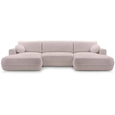Obrázek produktu pro BEAUTYSOFA Rohová pohovka s funkcí spaní FIERO U, barva: růžová (Bubble08)