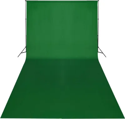 Produktbild von vidaXL Fotostudio-Set mit Grünem Hintergrund 600×300 & Leuchten