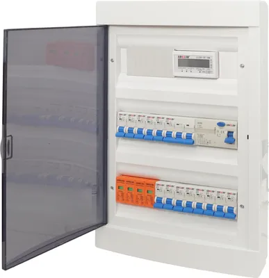Produktbild von Unterverteilung Sicherungskasten Aufputz 36 Module FI Schalter LS Schalter Überspannungsschutz Zähler