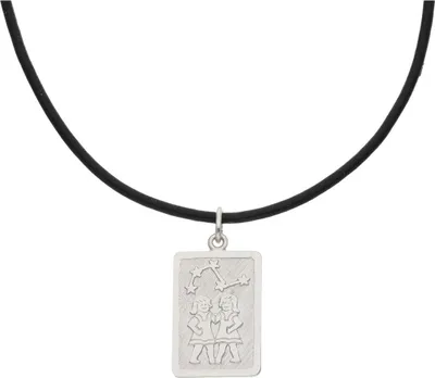 Produktbild von JuwelmaLux Sternzeichen Anhänger mit Lederkette 925/000 Sterling Silber Zwilling JL14-05-0053