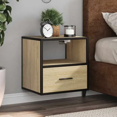 Produktbild von vidaXL Wand-Nachttisch Sonoma-Eiche 40x31x39,5 cm