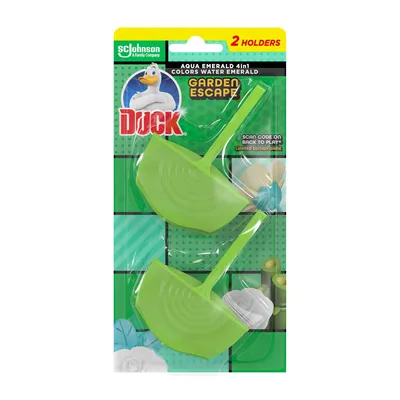Obrázok produktu pre Čistič toaletných mis Duck Aqua Emerald Garden Escape 2x36 g