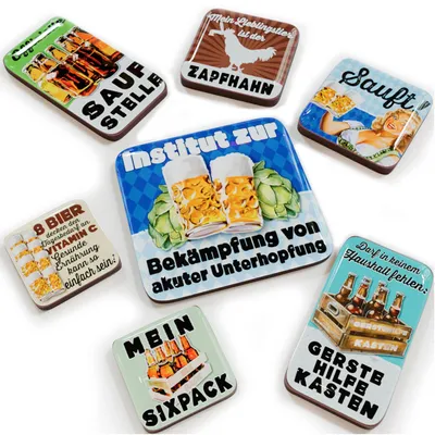 Produktbild von LANOLU Bier Kühlschrankmagnete Set, lustige Magnete mit Sprüchen, Bier geschenke für Männer, Biertrinker Geschenk
