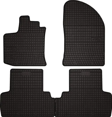Obrázek produktu pro Gumové autokoberce pro na míru pro Dacia Lodgy (2012-2022, minivan) černé, sada 4 ks, s úchyty