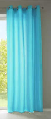 Produktbild von 1er Set Vorhänge Schal Ösen »Berlin« HxB 245x140 cm Türkis Blickdicht Microsatin Lichtdurchlässig Uni Matt, 20405N