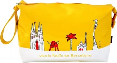 Produktbild von Kulturtasche Barcelona - gelb
