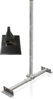 Produktbild von PremiumX Dachsparrenhalter Set Sparrenhalter SAT ALU-Ziegel Manschette schwarz