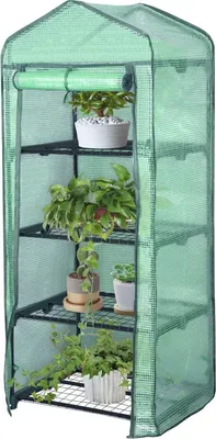 Productafbeelding van Famanu Folietunnel, 2/3 niveaus - Kleine kas - Plantenbeschermer - 69 cm x 49 cm x 158 cm