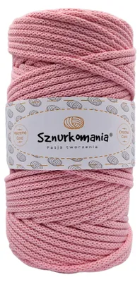 Zdjęcie produktu dla Pleciony sznurek bawełniany z rdzeniem 5mm 100m, przędza makrama, sznurek makrama, sznurek szydełkowy, sznurek makrama, przędza naturalna, sznurek 5mm