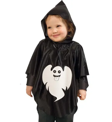 Produktbild von Kinderkostüm Geist, Überwurf Halloweenkostüm Kleiner Geist, Cape mit Kapuze, Gespenst (98)