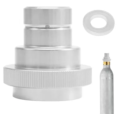 CO2-Schnelladapter für SodaStream Quick-Connect, 60L, TR21-4, silber