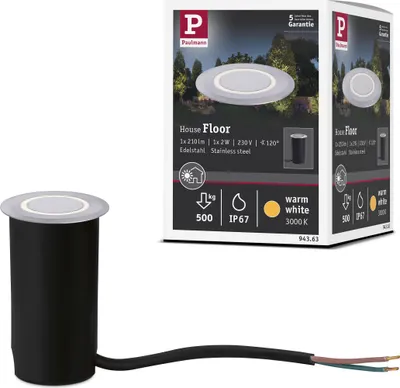 Image de Paulmann House LED encastré de sol blanc chaud