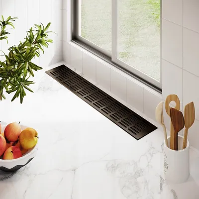 Produktbild von Aluminium Stegblech 100mm x 1200mm Braun eloxiert C4 Lüftungsgitter Heizungsdeckel