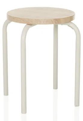 Produktbild von hjh LIVING Sitzhocker ALRANDA Moderner Hocker Schminkhocker bis 100 kg belastbar, Höhe 46.0 cm Mitteldichte Holzfaserplatte, Metall