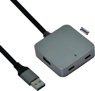 Image de VALUE USB 3.2 Gen 1 Hub, 4 Ports (2x USB-A + 2x USB-C), mit Verlngerungskabel, 5 m