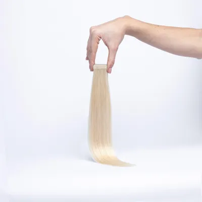 Produktbild von chaarmant Tape In Extensions Classic Echthaar 40 cm 50 g – Haarverlängerung #60 Hellblond