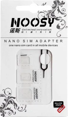 Image de Nano Micro Sim Iphone Adapter 4In1 + Key