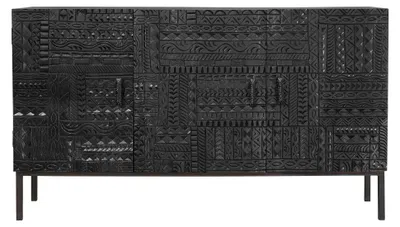 Produktbild von Sideboard aus Mangoholz mit Jeroglificonmuster, 85 cm x 150 cm x 40 cm Giner y Colomer