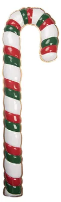 Produktbild von Clayre & Eef Weihnachtsdekorationsfigur Zuckerstange 30x3x101 cm Weiß Metall