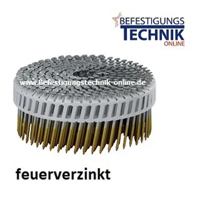 Image de PC Clous pour bobines 2,8x75mm anneau galvanisé à chaud 15° plast pour cloueur pour bobines Bostitch N75C-2-E 1,6M