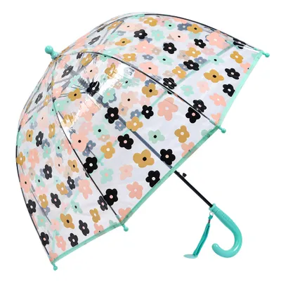 Produktbild von Clayre & Eef Kinderregenschirm Ø 70x65 cm Transparant Kunststoff Blumen
