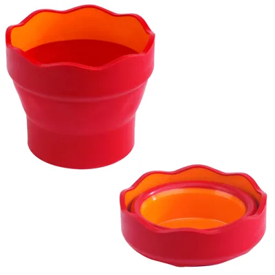 Produktbild von FABER-CASTELL Wasserbecher CLIC & GO, rot