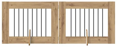 Produktbild von Hundetor mit Ständern 2 pcs Artisan-Eiche 80 x 60 cm