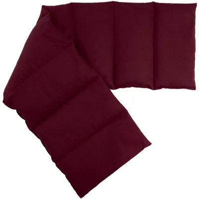 Produktbild von Kirschkernkissen 75x20cm groß 8-Kammer - Wärme-Körner-Kissen für Mikrowelle oder Backofen - Kirschkerne, weinrot