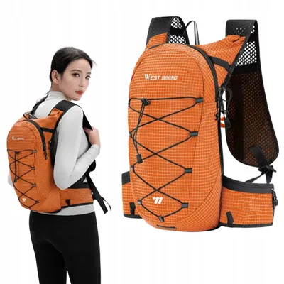 Produktbild von West Biking Forest Fahrradrucksack 10L MTB orange wasserdicht