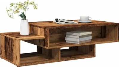 Image de Maison Exclusive - Table basse aspect bois ancien 105x55x32 cm Matériau dérivé du bois