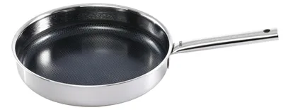 Bratpfanne 28 cm, Edelstahl, keramische Antihaftbeschichtung, Induktion