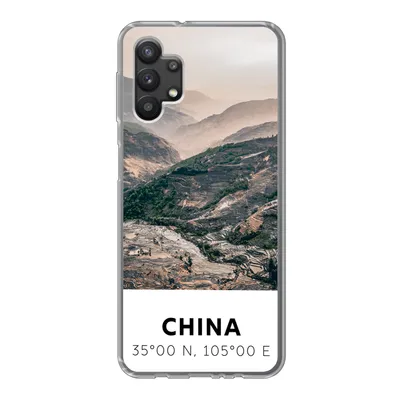 Produktbild von MuchoWow® Handyhülle Schutzhülle Hülle für Samsung Galaxy A32 5G China - Berge - Asien - Sommer Silikon Softcase Handy Hülle - Softcase