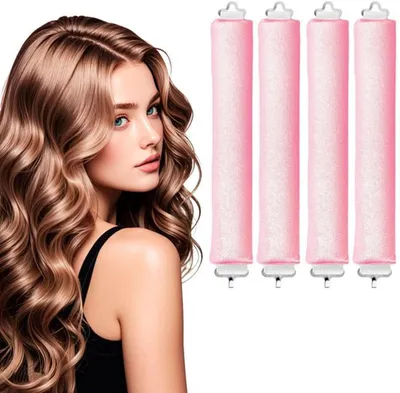 Image de Kit Azomor comprenant 4 bandeaux bouclants sans chaleur pour de magnifiques boucles sans chaleur