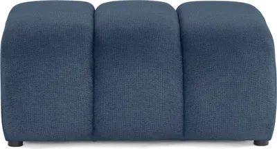 Image de Lisa Design Debbie - pouf en tissu texturé , Bleu