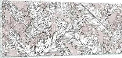 Produktbild von Bilder auf glas - Feder Grafiken - 100x40cm - Glasbilder - Wandbilder - Kunstdruck - zum Aufhängen bereit - Wanddekoration aus Glas - Glas Bilder - Wandbild auf Glas - Einteilig - GAB100x40-3560