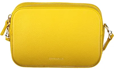 Produktbild von Stylische Gelbe Damentasche mit Kontrastdetails und verstellbarem Gurt